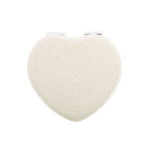 Heart-shape Makeup Mirror Beige